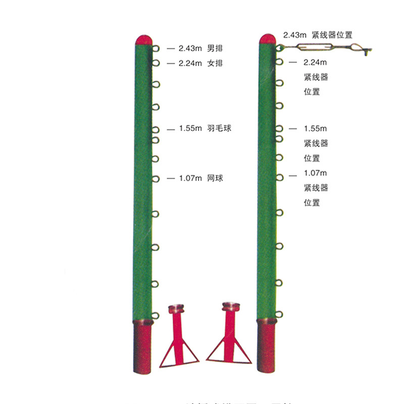 地插式排羽网三用柱